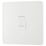 British General Evolve 10A 1-Gang 1-Way Press Switch Pearlescent White with White Inserts