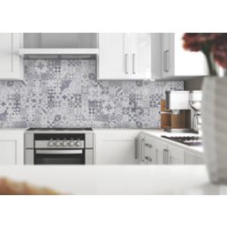 Splashwall  Grey/Black/White Matt MDF Splashback 2440mm x 1220mm x 9mm
