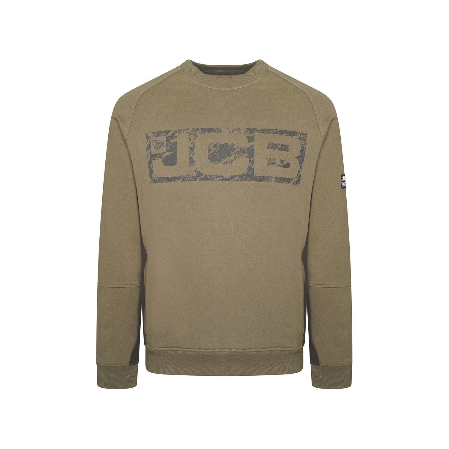 JCB Trade Crew Sweatshirt Olive 2X Large 50-52" Chest (439RX)