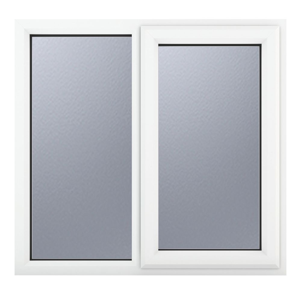 Crystal Right-Hand Opening Obscure Double-Glazed Casement White uPVC ...