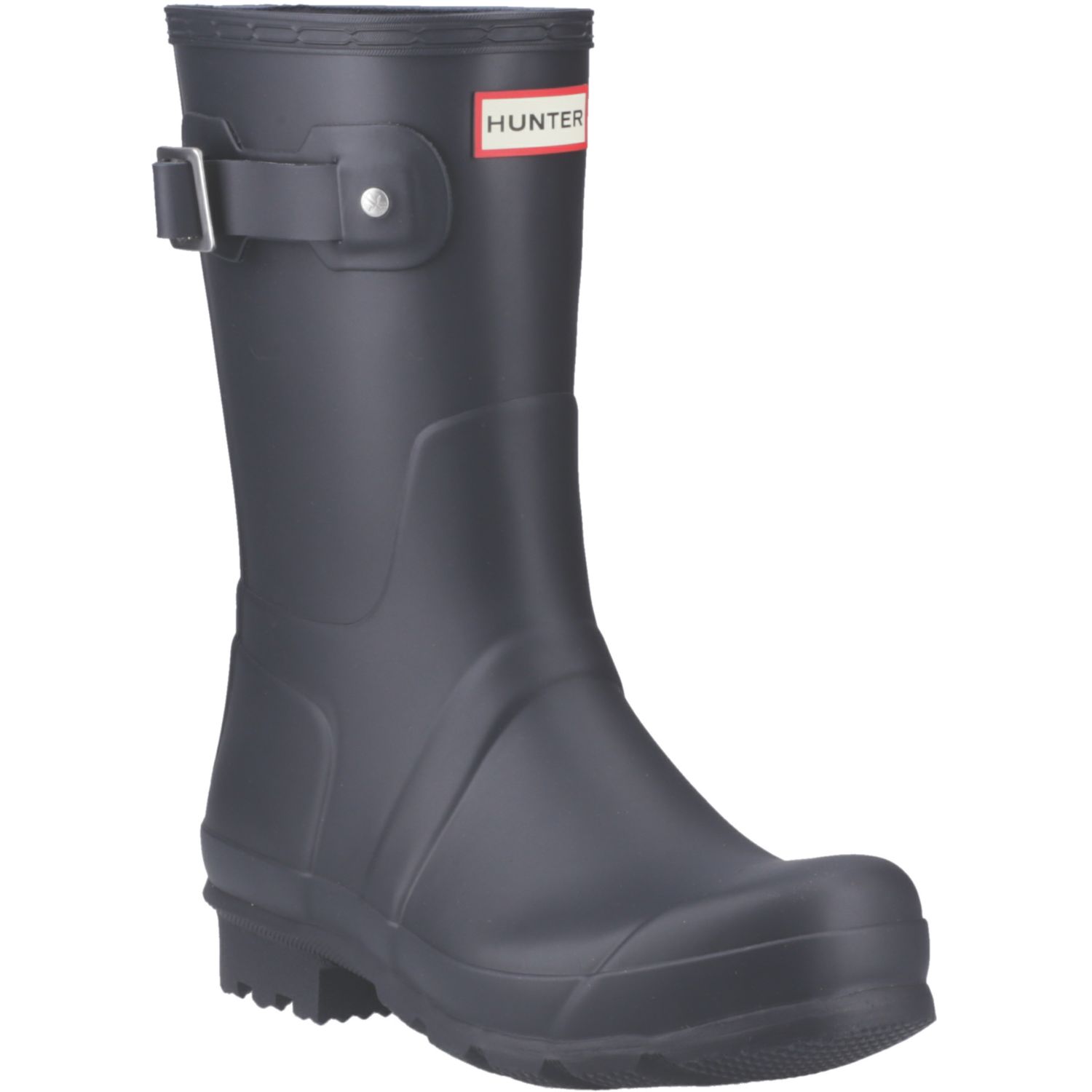 Hunter Short Back Adjustable Size 3 Womens Navy Non Safety Wellies (439XW)
