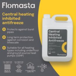 Flomasta  Concentrated Central Heating Inhibited Antifreeze 5Ltr