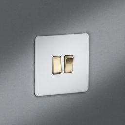 Knightsbridge  10AX 2-Gang 2-Way Light Switch  Matt White