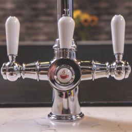 ETAL Bishop Traditional Cruciform Style 3-in-1 Boiling Water Kitchen Tap Chrome
