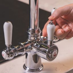 ETAL Bishop Traditional Cruciform Style 3-in-1 Boiling Water Kitchen Tap Chrome