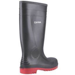 Centek  Size 6.5  Black Steel Toe Cap Safety Wellies