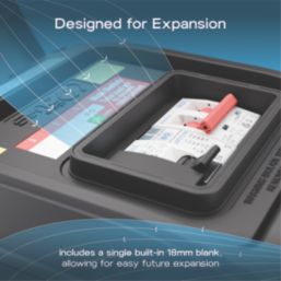 Sync Energy  IP66 Weatherproof Outdoor 5-Module 3-Way Part-Populated  EV Charger Consumer Unit with SPD