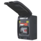 Sync Energy  IP66 Weatherproof Outdoor 5-Module 3-Way Part-Populated  EV Charger Consumer Unit with SPD