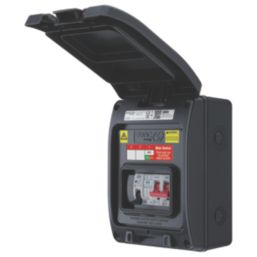 Sync Energy  IP66 Weatherproof Outdoor 5-Module 3-Way Part-Populated  EV Charger Consumer Unit with SPD