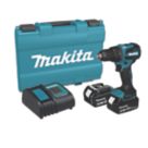 Refurb Makita DHP490SFX2 18V 1 x 3.0Ah Li-Ion LXT Brushless Cordless Combi Drill & Drill Bit Set