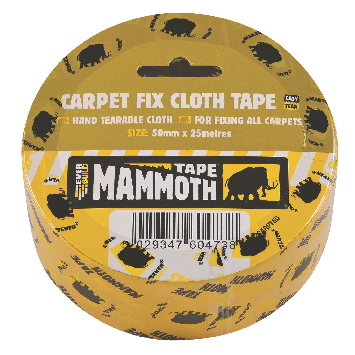 Everbuild Double-Sided Cloth Carpet Tape Mesh Clear 25m x 50mm (440FR)