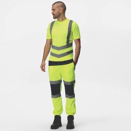 Regatta Pro Hi-Vis Joggers Yellow/Navy 2X Large 37" W 28" L
