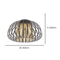 Eglo Encinitos Ceiling Light Black & Gold