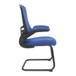 Nautilus Designs Luna Medium Back Cantilever/Visitor Chair Blue