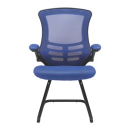 Nautilus Designs Luna Medium Back Cantilever/Visitor Chair Blue