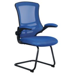 Nautilus Designs Luna Medium Back Cantilever/Visitor Chair Blue