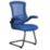 Nautilus Designs Luna Medium Back Cantilever/Visitor Chair Blue
