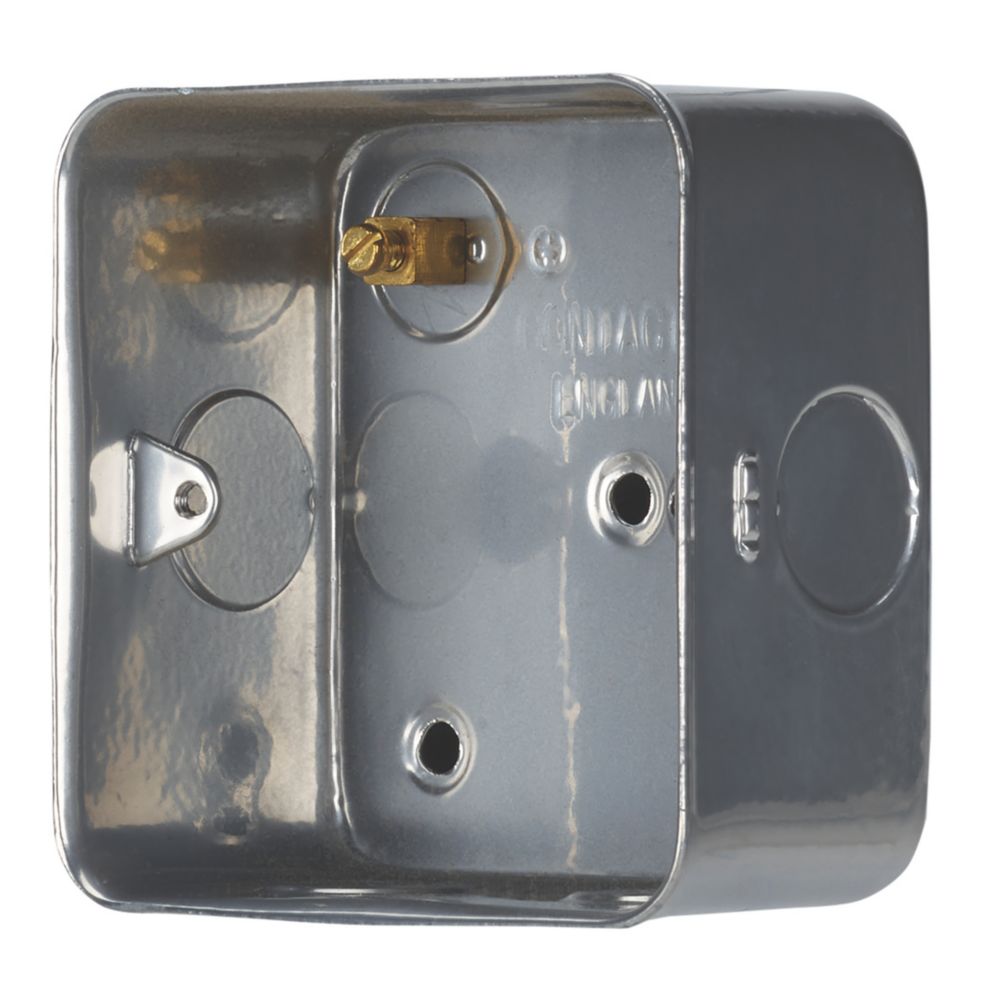 Contactum  1/2-Module Grid Metal-Clad Back Box 37mm