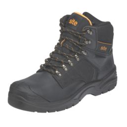 Site Prescott Size 9 Black Waterproof Steel Toe Cap Safety Boots Screwfix