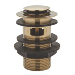 Highlife Bathrooms Slotted Pop Up Mini Basin Waste Brushed Brass 60mm
