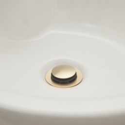 Highlife Bathrooms Slotted Pop Up Mini Basin Waste Brushed Brass 60mm