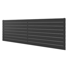 Ximax Oceanus 595mm x 1800mm 3894BTU Black Horizontal Designer Radiator