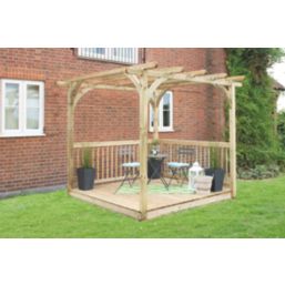 Forest Ultima 8' x 8' (Nominal) Flat Pergola & Patio Deck Kit