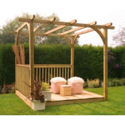 Forest Ultima 8' x 8' (Nominal) Flat Pergola & Patio Deck Kit