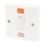 Crabtree Capital 20A 1-Gang DP Fridge Freezer Switch White with Neon