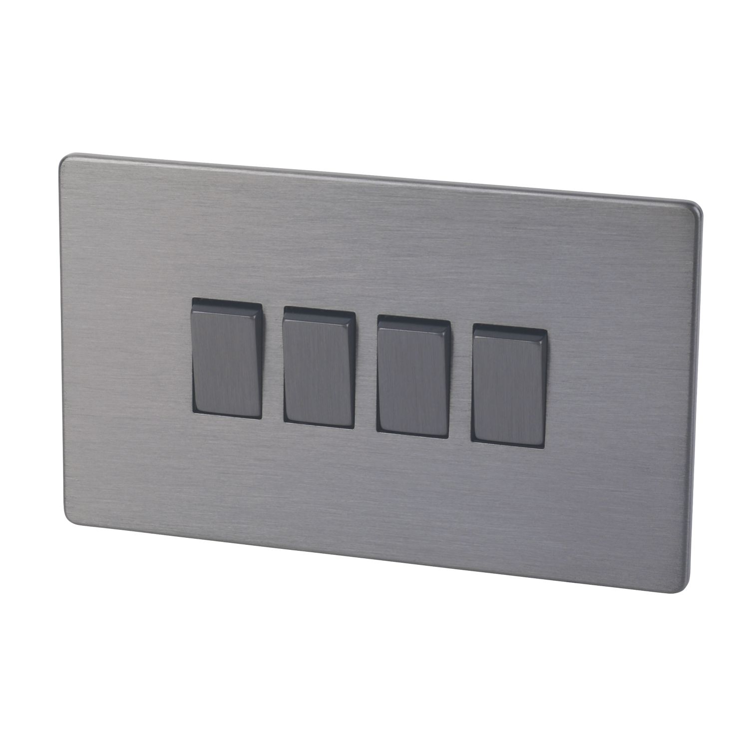 LAP 10AX 2-Gang 2-Way Light Switch Slate-Effect (4415G)