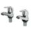 Swirl Conventional Chrome 86mm Deck Mounted Lever 2 Tap Holes Bath Pillar Tap