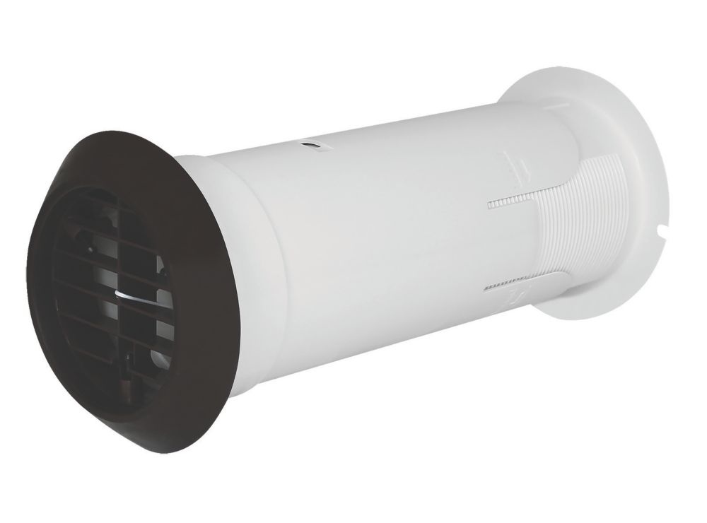 Manrose Internal Fit Wall Kit with Backdraft Shutter 117mm