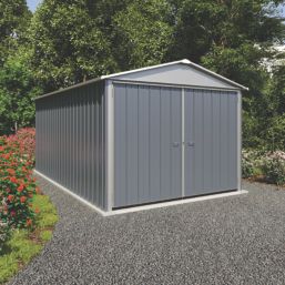 Yardmaster  9' 6" x 16' 6" (Nominal) Apex Metal Garage Grey