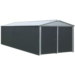 Yardmaster  9' 6" x 16' 6" (Nominal) Apex Metal Garage Grey