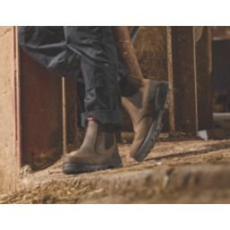 Hunter Thunder Dealer Size 6.5  Brown Water-Resistant Steel Toe Cap Safety Dealer Boots