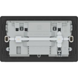 British General Evolve 13A 2-Gang SP Switched Socket + 3.25A 22W 2-Outlet Type C USB Charger Copper with Black Inserts