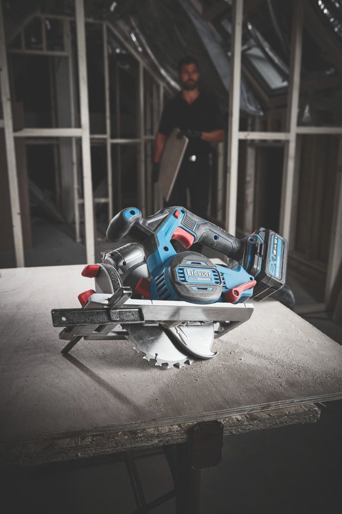 Erbauer ECS18 Li 165mm 18V Li Ion EXT Brushless Cordless Circular Saw Bare Screwfix