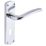 Smith & Locke Corfe Fire Rated Lever Lock Door Handles Pair Polished Chrome