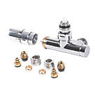 Terma Integrated Chrome Angled Thermostatic TRV with Immersion Tube R/S  1/2" x 15mm