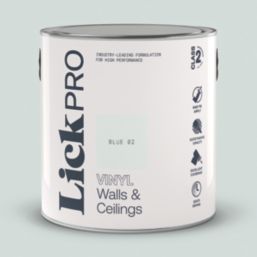 LickPro  2.5Ltr Blue 02 Vinyl Matt Emulsion  Paint