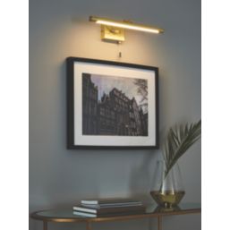 Spa Chai LED Mirror/Picture Light Satin Brass 8W 395lm