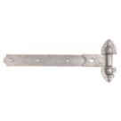GateMate Matt Silver Straight Heavy Reversible Hinges 155mm x 18" x 450mm 2 Pack