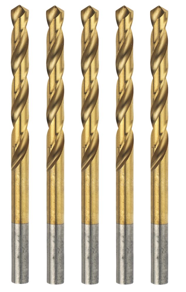 Erbauer  Round Shank Metal Drill Bits 4.5mm x 80mm 5 Pack