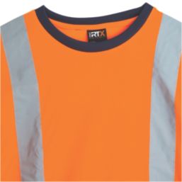 Pro RTX High Visibilty  Personalised Short Sleeve T-Shirt Orange / Navy 2X Large 52" Chest