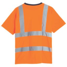 Pro RTX High Visibilty  Personalised Short Sleeve T-Shirt Orange / Navy 2X Large 52" Chest