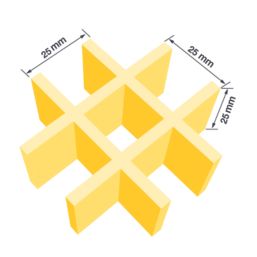 COBA  Anti-Slip Floor Grating Yellow 2000mm x 1000mm x 25mm