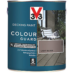 V33 Colour Guard Decking Paint Light Silver 2.5Ltr