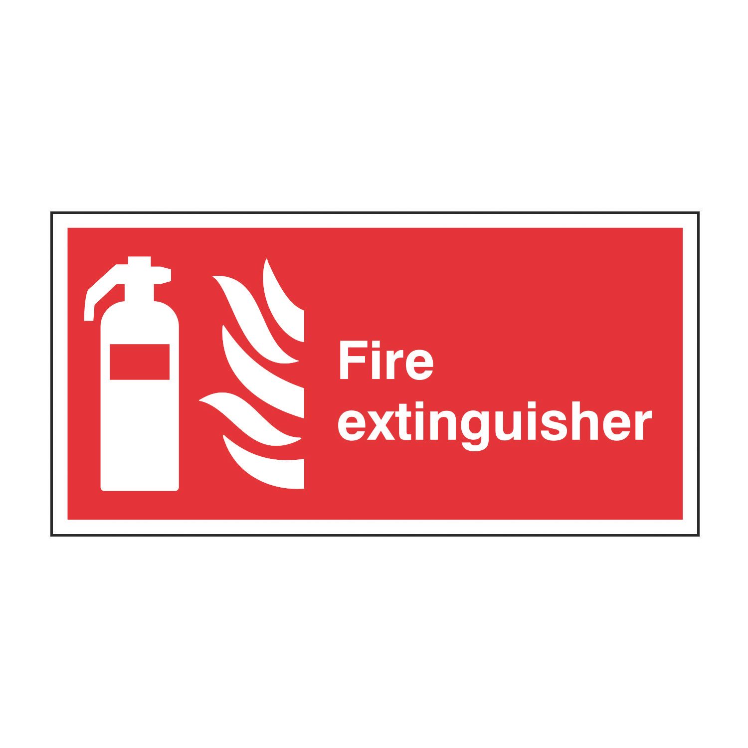 Essentials Non Photoluminescent "Fire Extinguisher" Sign 100mm x 200mm (442FG)