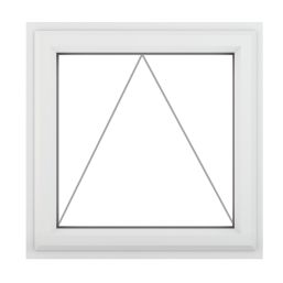 Crystal  Top Opening Clear Double-Glazed Casement White uPVC Window 610mm x 610mm