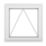 Crystal  Top Opening Clear Double-Glazed Casement White uPVC Window 610mm x 610mm